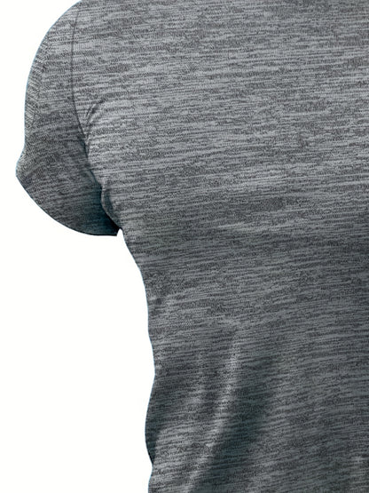 Men's High-Neck Short-Sleeve T-Shirt for Spring and Summer - Fashionable, Comfortable, and Essential for Casual Wear - ayq