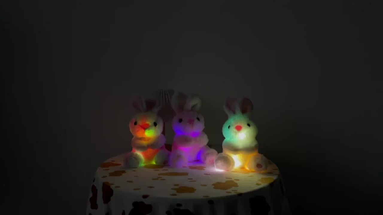 Light-Up Bunny Plush Toy - Soft & Adorable Glowing Rabbit Stuffed Animal, Perfect for Kids, Nighttime Comfort & Unique Home Decor - Cute Gift for Bunny Lovers, Night Light Decor | Glowing Stuffed Animal | Soft Texture