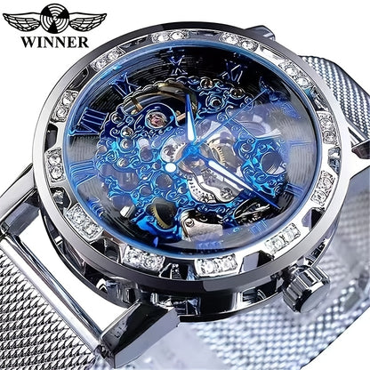 A Genuine Mechanical Watch With A Hollow Design For Men, A Stylish And Cool Famous Watch, A Tech-savvy And Luxurious Hot Sale Men's Watch, A Casual And Versatile Branded Wristwatch.