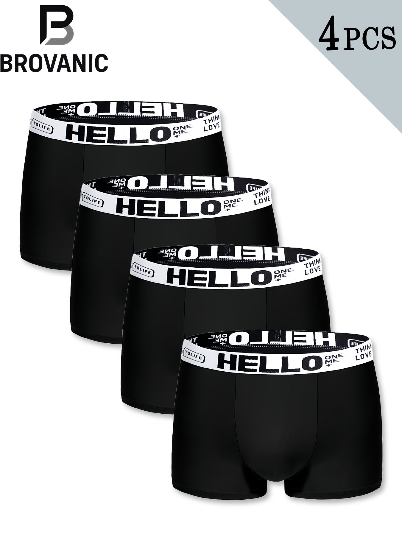 Men's 4-Piece Boxer Briefs - Soft, Breathable, Quick-Dry