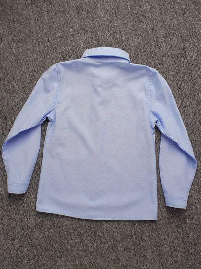 Boys' Preppy Long Sleeve Cotton Blend School Shirt