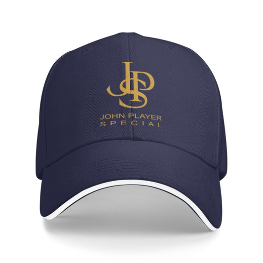 John Player Special" Luxury Fashion Baseball Cap - Vintage Style, Black with Golden Logo, Lightweight Polyester, Ideal for Outdoor Sports and Casual Wear, Everyday Headwear|Sophisticated Logo Design|Durable Headgear