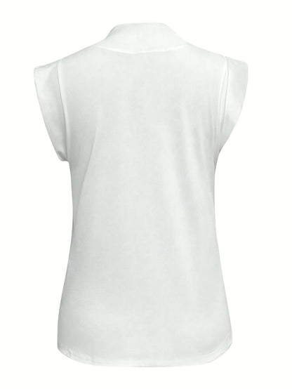 Women's Fashionable White T-Shirt with Leopard Print Heart and "LOVE" Cursive - Short Sleeve, Polyester Blend, Machine Washable