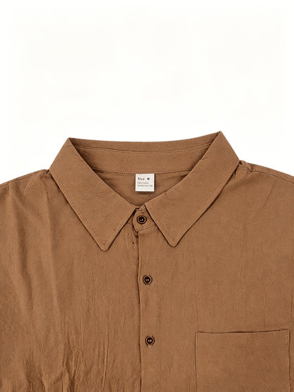 Men's Casual Linen Shirt and Pants Set for Summer Comfort