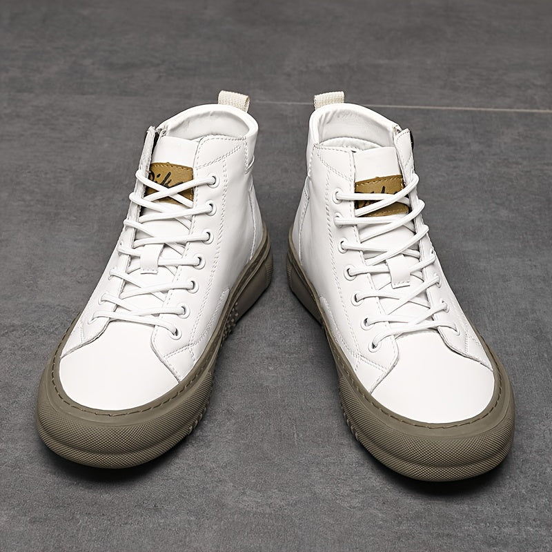 Men's British Style Retro Short Boots with Side Zipper