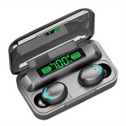 Crisp HiFi Stereo Sound Wireless Earphones with Touch Control, HD Mic, TWS Wireless Earbuds, 9D Stereo HiFi Sound Earphone, Sport Headset, with LED Display Charging Bin