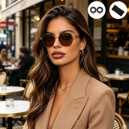 Unisex Retro Small Square Sunglasses with UV400 Protection