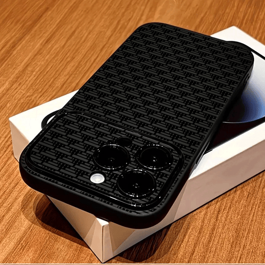 TPU Shockproof Phone Case with Monochrome Abstract Grid Pattern - ayq