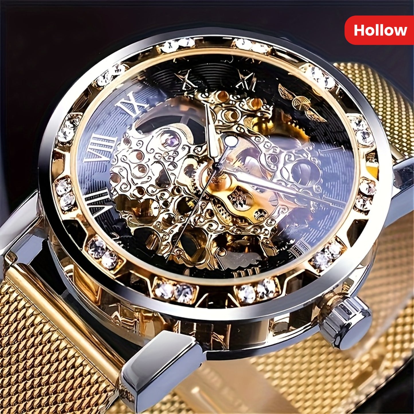 A Genuine Mechanical Watch With A Hollow Design For Men, A Stylish And Cool Famous Watch, A Tech-savvy And Luxurious Hot Sale Men's Watch, A Casual And Versatile Branded Wristwatch.