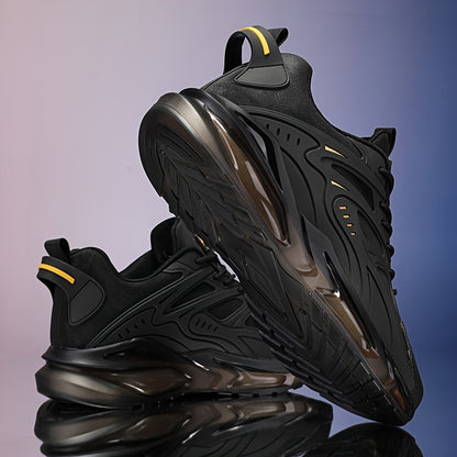 AOPLUS Women's Lightweight Stability Running Shoes - Black/Yellow Accents, Breathable  Fabric Upper, Cushioned Rubber Sole for All-Season Casual  Light Athletic Wear, Sneakers, Sleek Design, Comfortable Fit, Performance Foo