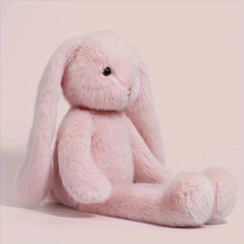 44cm/17.3in Cute Long-Eared Pink Candy Rabbit, Floppy Ears Plush Toy, Soft Plush Cartoon Bunny Doll, Easter Bunny Doll Easter Gift Valentine's Day Gift Christmas Gift
