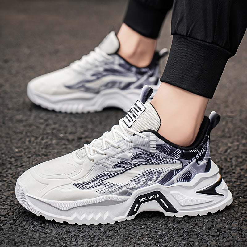 Men's Low-Top Skate Shoes - Breathable PU/Fabric Upper, EVA Cushioned Insole  Durable PVC Sole - Lace-Up Design with Letter Print/Stripes/Solid Colors for Urban Streetwear  Casual Wear