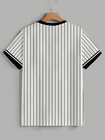 Men'S Los Angeles California Striped T-Shirt - Casual Short Sleeve Crew Neck, Breathable Summer Outdoor Sports Top, White with Black Letter Print, Regular Fit Tee for Casual Attire, Breathable Clothing   California Pride Shir