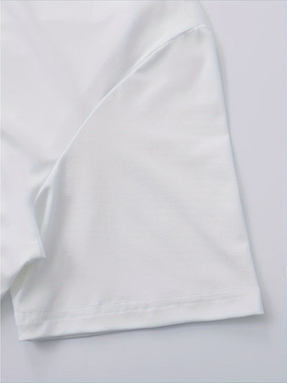 Elastic Men'S Half High Neck Comfortable Casual Simple Short Sleeve T-Shirt - Basic Short Sleeve Top for Men