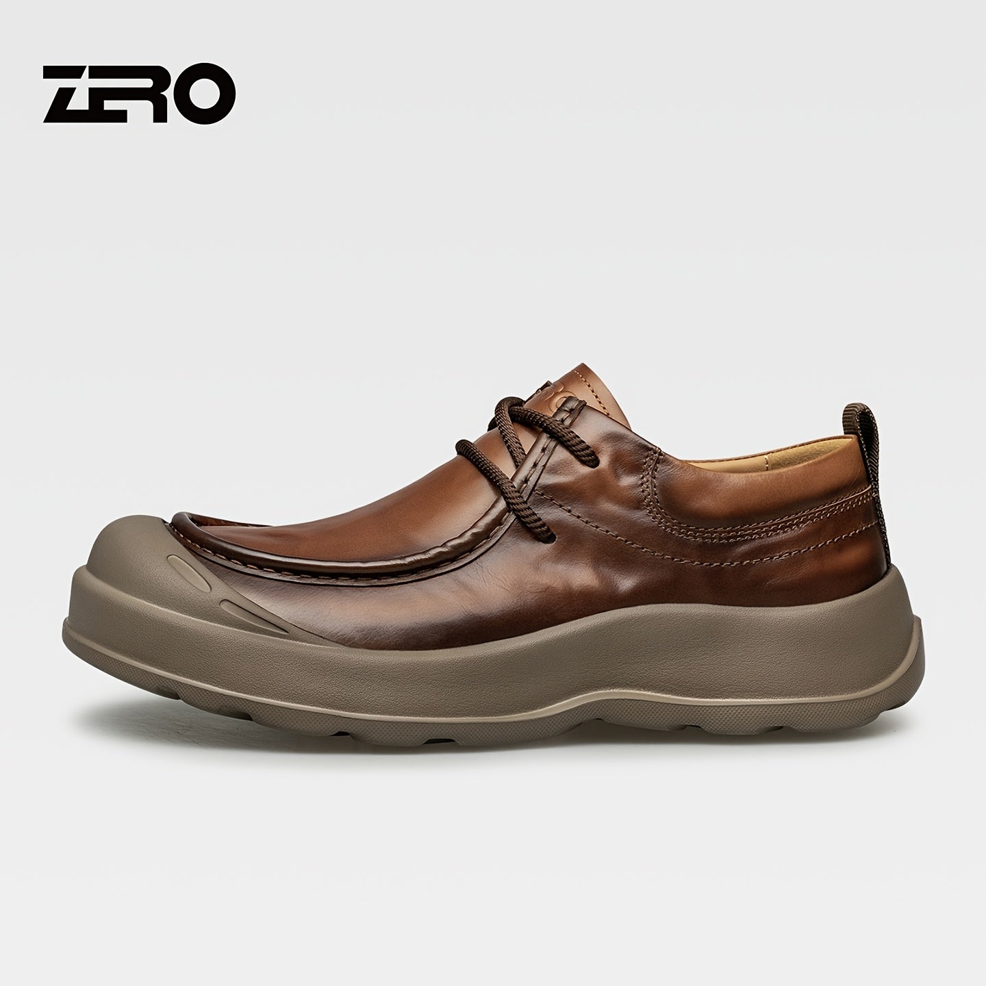 Men's Vintage Leather Casual Shoes with Lightweight Cushioning
