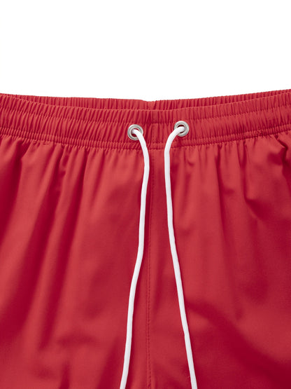 Men's Quick-Dry Flamingo Print Lightweight Beach Shorts