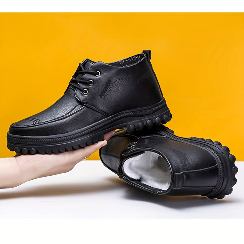 Men's Autumn and Winter Thickened High-Top High Quality Shoes with Lining, Dad Sneakers