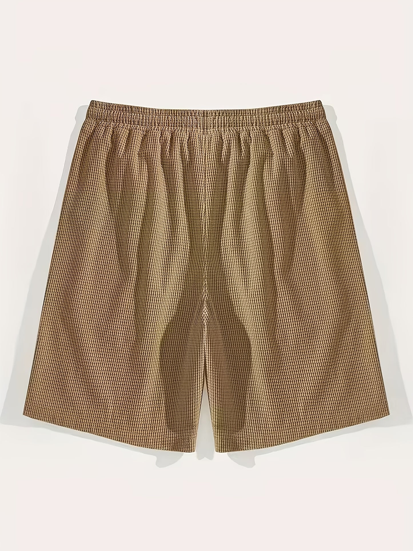 Men's Athletic Waffle Shorts with Drawstring Waist and Pockets
