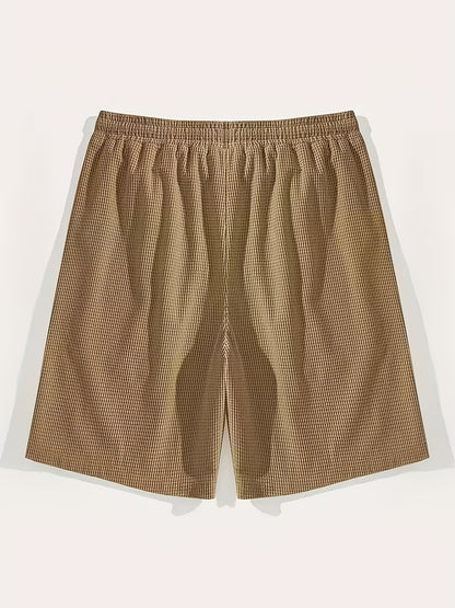 Men's Athletic Waffle Shorts with Drawstring Waist and Pockets