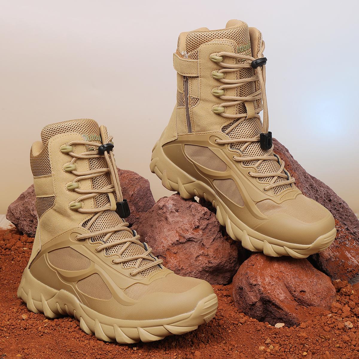 Men's All-Season Tactical Short Boots, Breathable & Comfortable