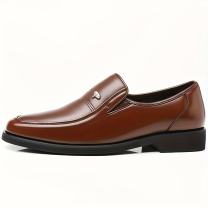 Men's Breathable Pointed Toe Oxford Shoes, Slip-On Formal & Casual