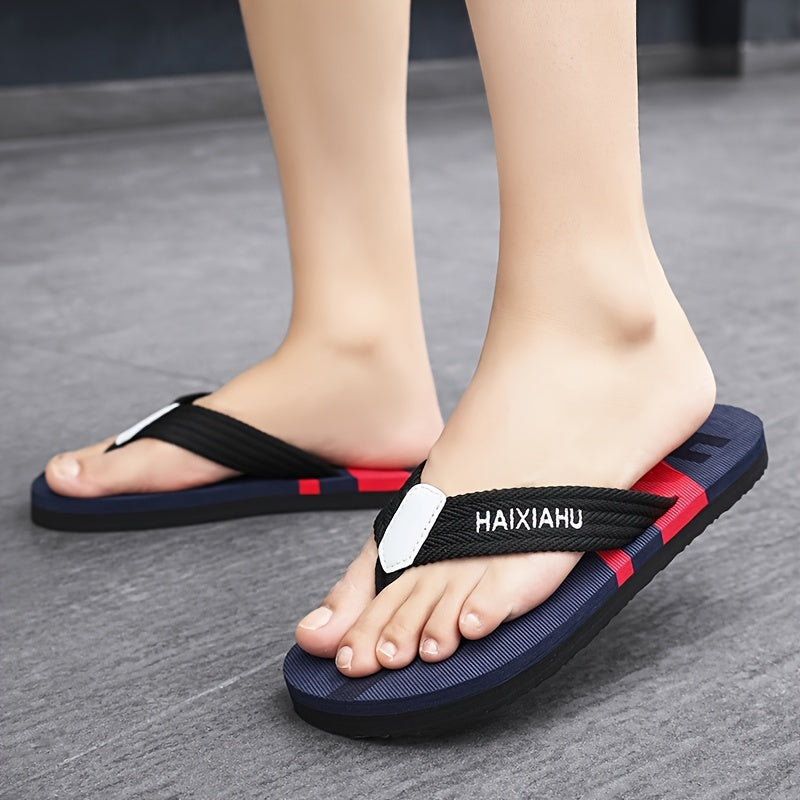 Men's Casual Color-Block Flip-Flops Lightweight and Comfortable