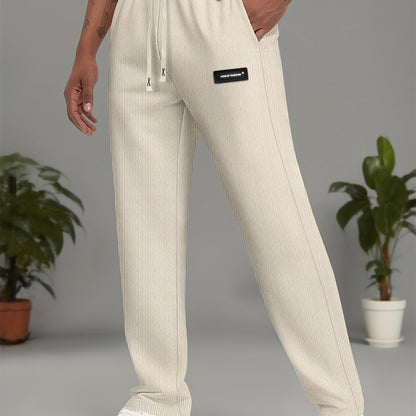 Men'S Lightweight Elastic Waist Sports Casual Long Pants, Comfortable And Breathable, Stylish Men'S Casual Athletic Trousers - ayq