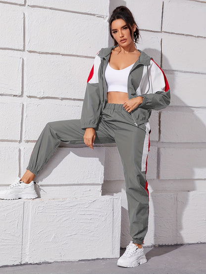 Women’s Thin Sports Leisure Suit Pullover Jacket & Pants