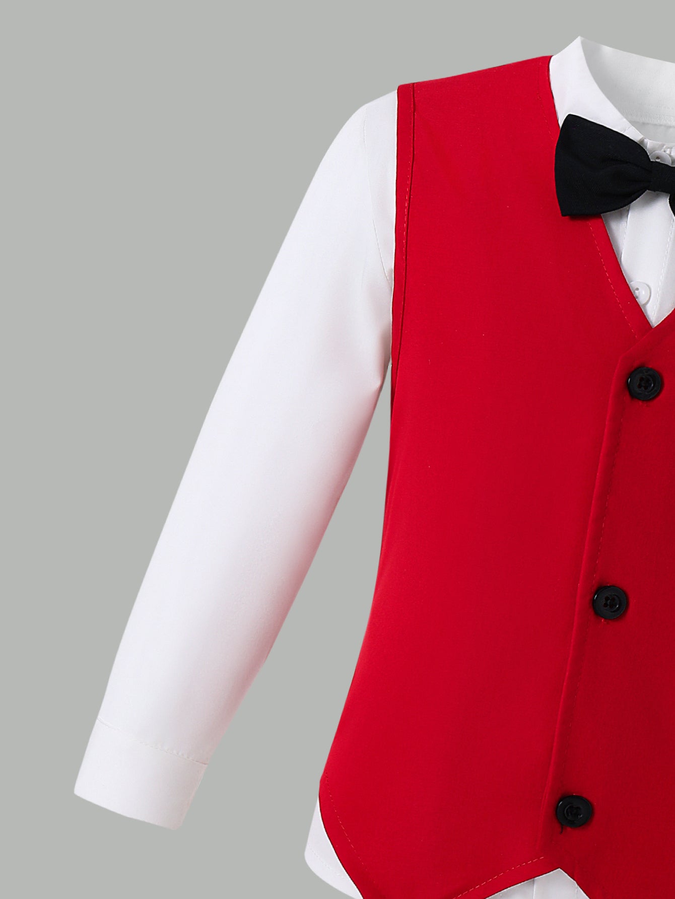 Boys' Slim Fit Formal Vest and Pants Set for Spring Summer