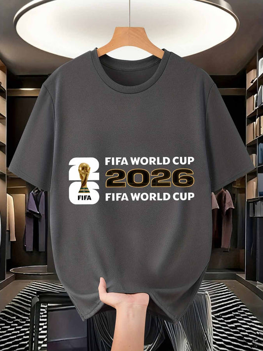 Men's FIFA World Cup 2026 Mesh T-Shirt, Casual Sporty Style