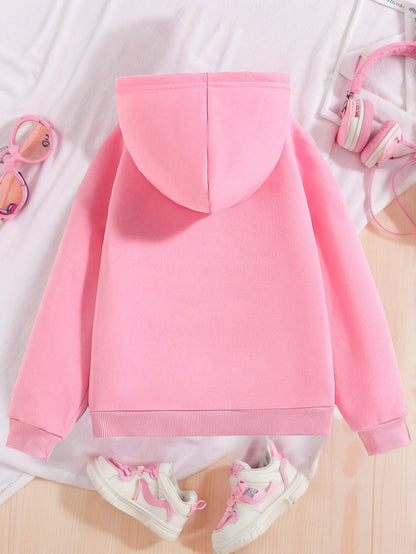 Girls' 2026 New Year'S Hooded Sweatshirt - Hello 2026 Happy New Year Lettering, Mint Green with Golden Glitter Accent, Cozy Fleece Pullover for Christmas & New Year, Winter Casual Wear, Christmas Sweatshirt, Festive Clothing,