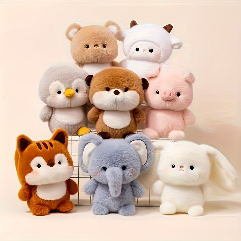 1pc Adorable Bear/Rabbit/Panda/Elephant/Pig/Sheep Plush Toy - Soft Cuddly Stuffed Animal Suitable for Birthdays, Weddings, for Mother's Day Gifts, Party Decorations