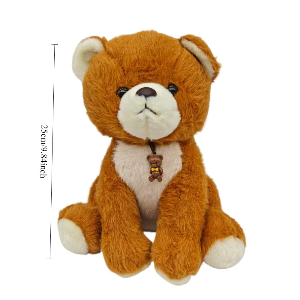 Best-Selling Soft Plush Teddy Bear Doll - Realistic Brown & White Stuffed Animal with Black Eyes & Nose, Cuddly Bedtime Companion for, Birthday Gift for &, Bedtime Friend
