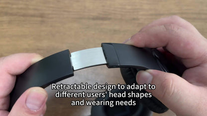 Siindoo JH919 Wireless Headset - 3EQ Sound Modes, High-Fidelity Stereo with Deep Bass - Lightweight, Foldable Design for Travel, Office Use, and Mobile Connectivity