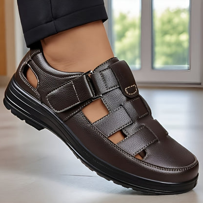 Men's Summer Breathable PU Loafers for Outdoor & Travel - ayq