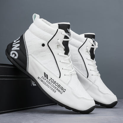 Men's Casual Mid-Top Sneakers Boots Vintage Style All-Season