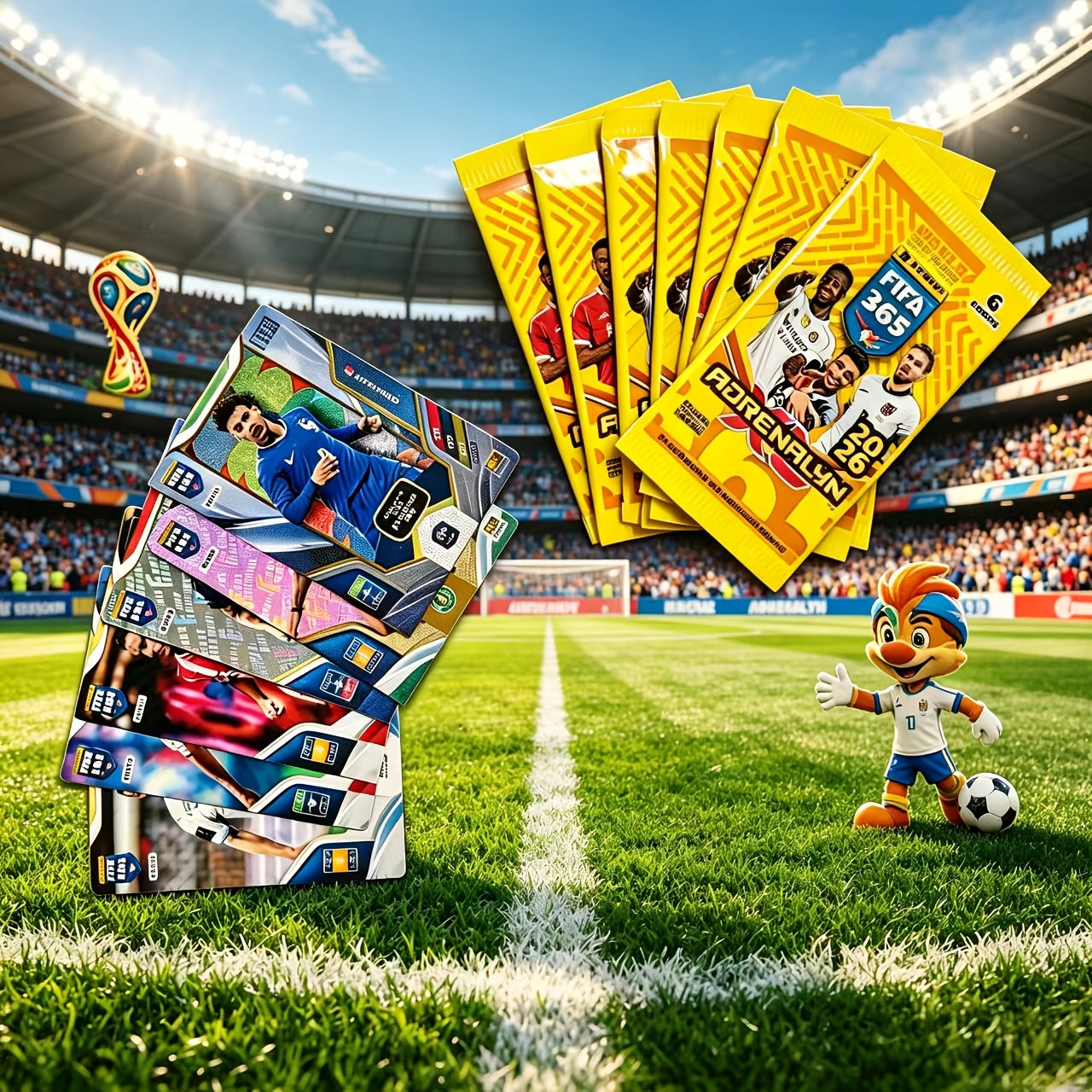 2026 World Cup Football Star Collector Card Pack - 6 Random Cards