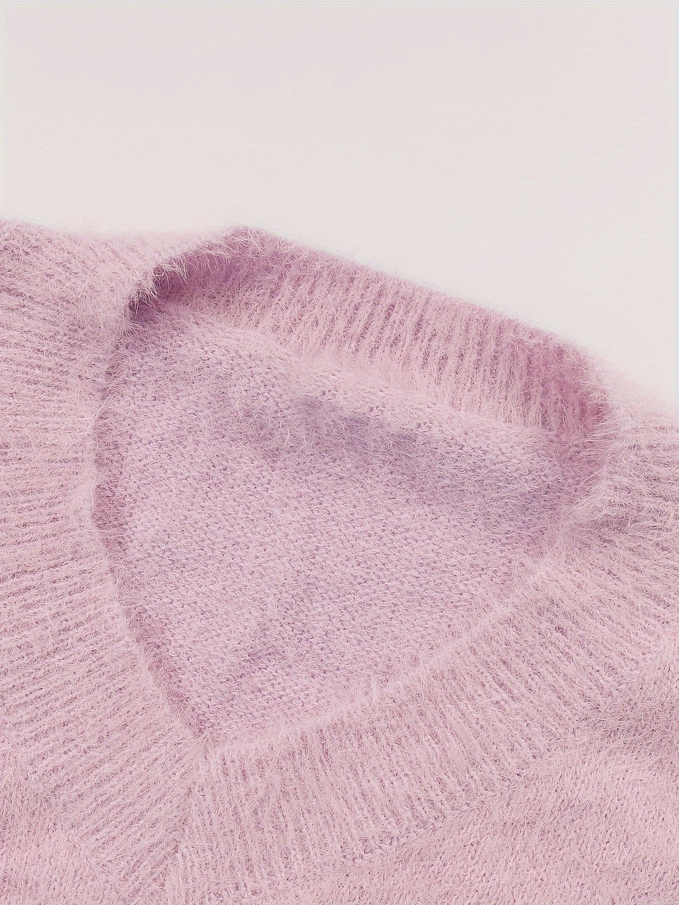 Plus Size - Women'S Cozy Yellow V-Neck Sweater with Pearl Buttons & Fleece-Lined Cuffs - Asymmetrical Hem, Geometric Pattern, Casual Winter Pullover for Casual Attire, Winter Apparel | Vneck Sweater | Pearl Button Details, Sw