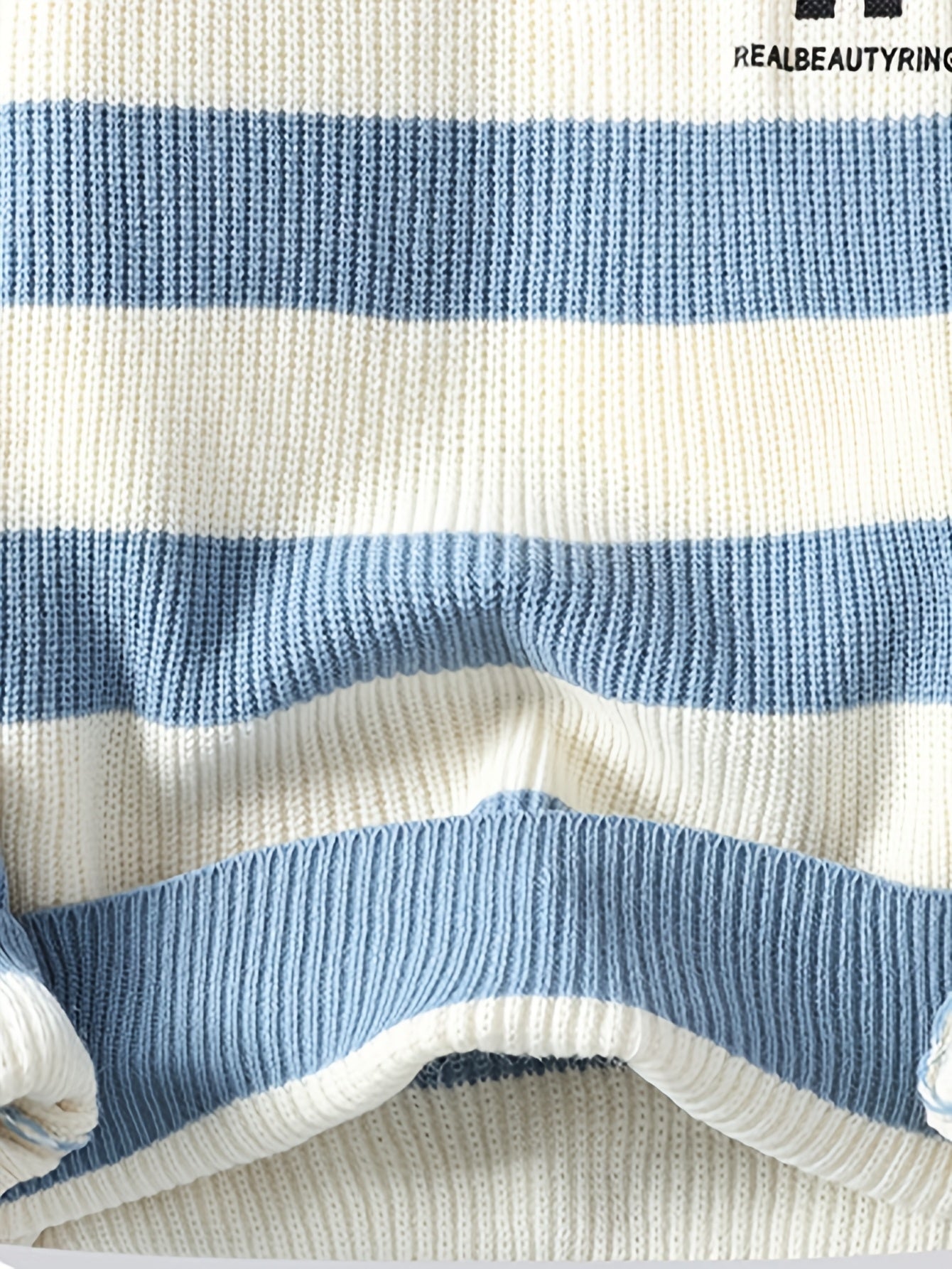Men's 2025 Autumn/Winter Striped Sweater for Youth with Color Block Round Neck Casual Warm Knitwear