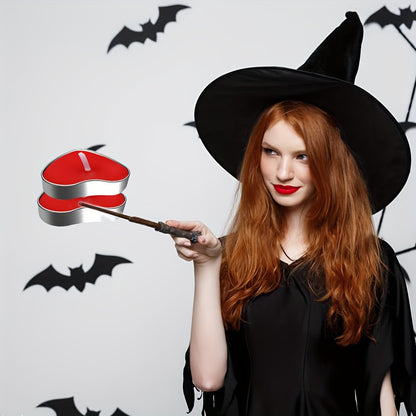 12/50/150/300pcs Heart-Shaped Candles - Red & Golden Glow, Long-Lasting Burn Time, Perfect for Valentine'S Day, Wedding, Birthday, Christmas, Halloween, Thanksgiving Decorations - Bulk Candle Set, Candles For Wedding, Holiday