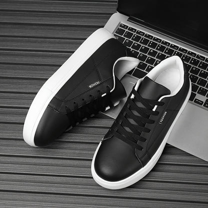 Men's Low-Top Sneakers with Cushioned Sole & Letter '' - - Urban Hiking Shoes Suitable for Daily Wear, Outdoor, Commuting - Lightweight Round-Toe Casual Sports Footwear - ayq