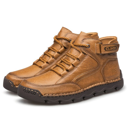 Men's Casual Mid-Top Lace-Up Rubber Sole Sports Shoes