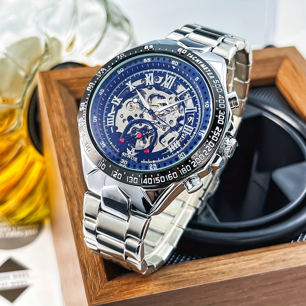 Augulas's New Large Dial, Fully Automatic Mechanical Watch, Men's Luminous Official Genuine Mechanical Face Hollow, High-end Handsome Tide