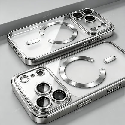 Luxury Transparent Magnetic Silicone Phone Case for iPhone 18 Pro Max