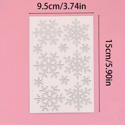 1pc White 3D Snowflake Rhinestone Eye Sticker - Sparkling Face & Eyelid Decoration, Gemstone Patch for Y2K, Music Festival, Party Makeup, Winter Costume - Easy Apply Glam Accessory