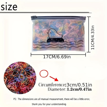 1100pcs Cute Small Hair Ties Set for Secure Styling