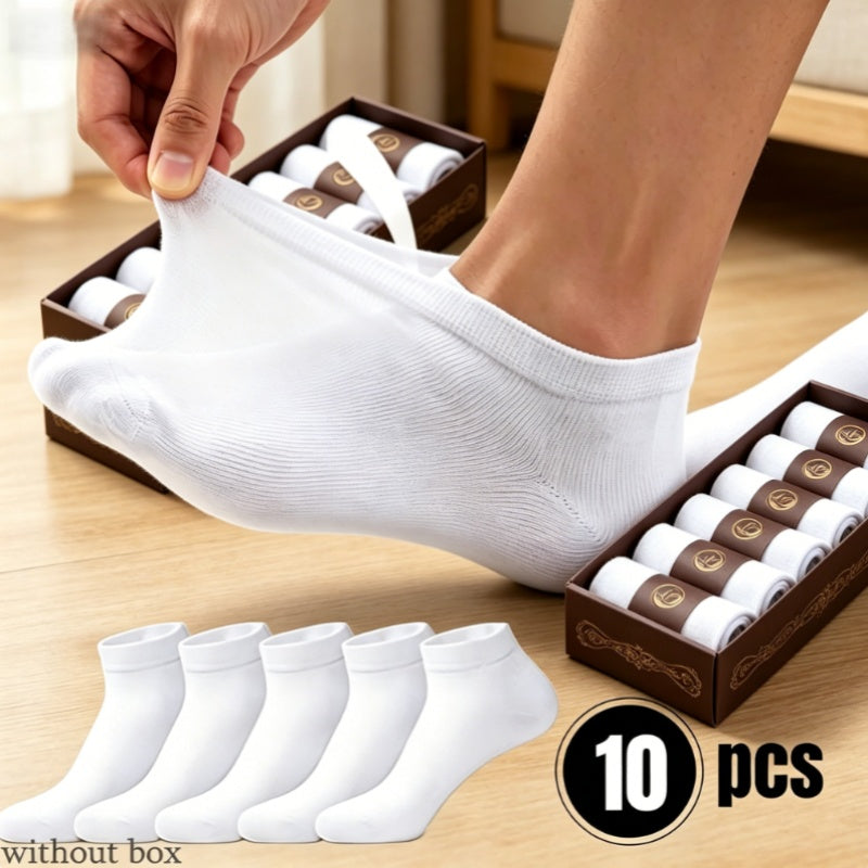 Unisex Breathable Seamless Socks 10-Pack - Lightweight All-Season