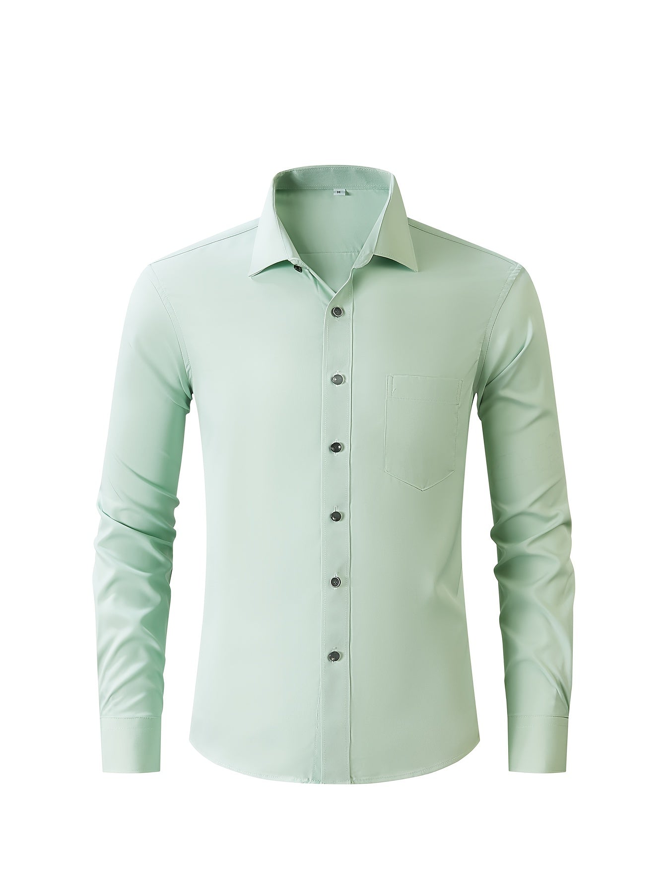 Boys' Slim Fit Long Sleeve Formal Dress Shirt with Stretch