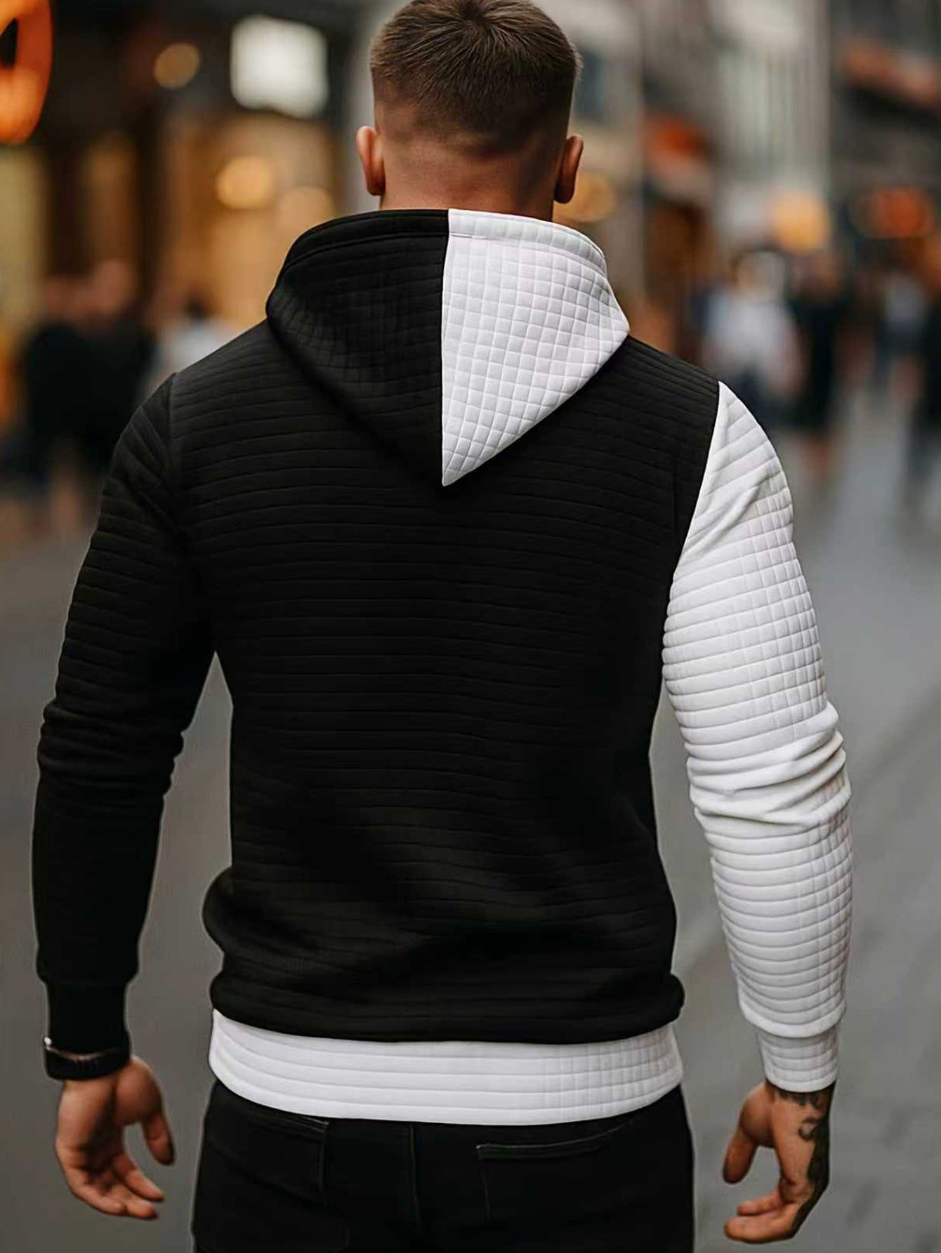 Men's Casual Hoodie with Argentina Football Emblem, Polyester
