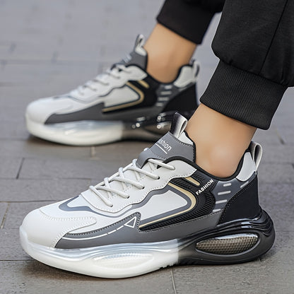 Men's All-Season Casual Outdoor Sneakers with Lace-Up Design